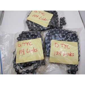 Lot Of 3 Vintage TYC Bike Chains D.TYC 114, 124, 104 Links BMX?